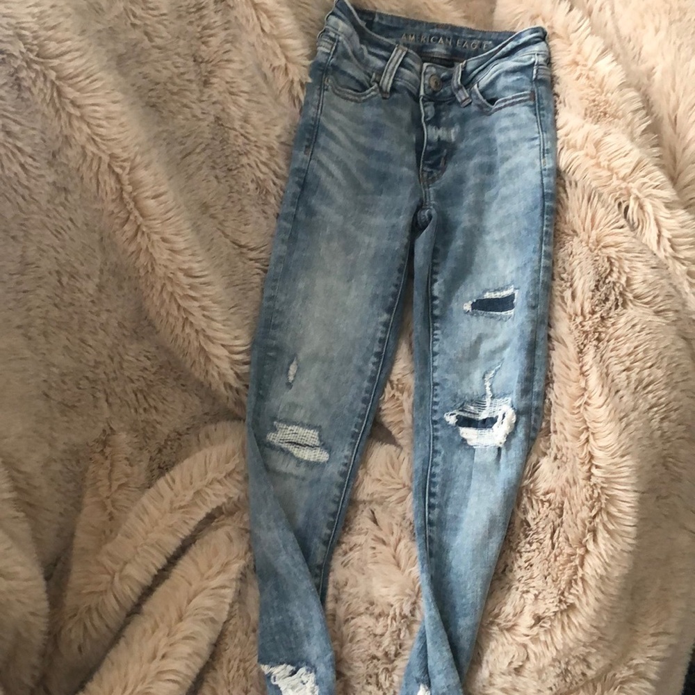 American Eagle Distressed Denim Jeans Size 0 Short